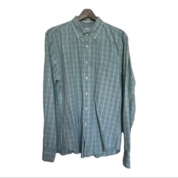J Crew Shirt Shirtings Washed Casual Tailored Fit Men's Large Button Down Check - Picture 1 of 4